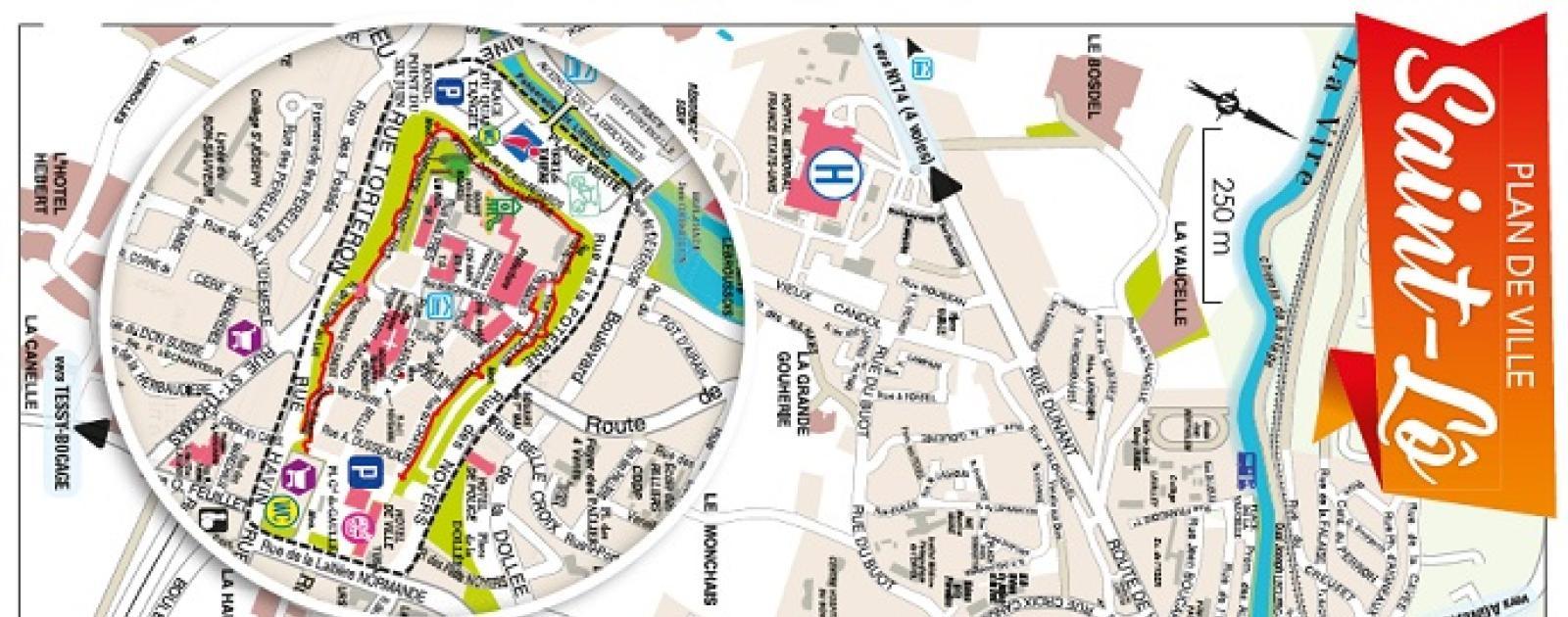 kaart van Saint-Lô | Office de Tourisme et de la Culture de Saint-Lô ...